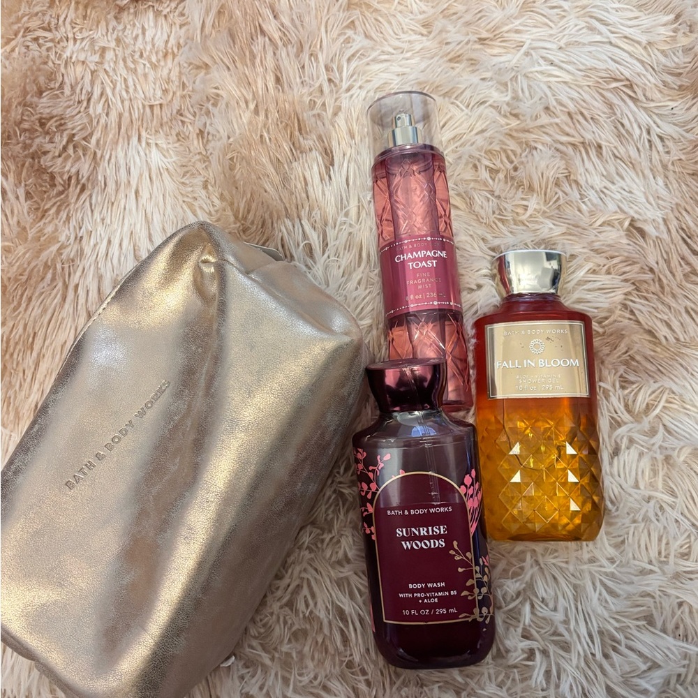 Bath & Body Works Pink and Gold Body Wash Collection